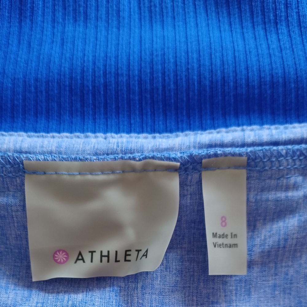 ATHLETA ALLEGRO CAPRI PANTS W/CINCHABLE LEGS SIZE 8 STYLE #405068 HEATHER BLUE - Picture 9 of 16